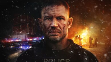 The Havoc ensemble, including Tom Hardy.