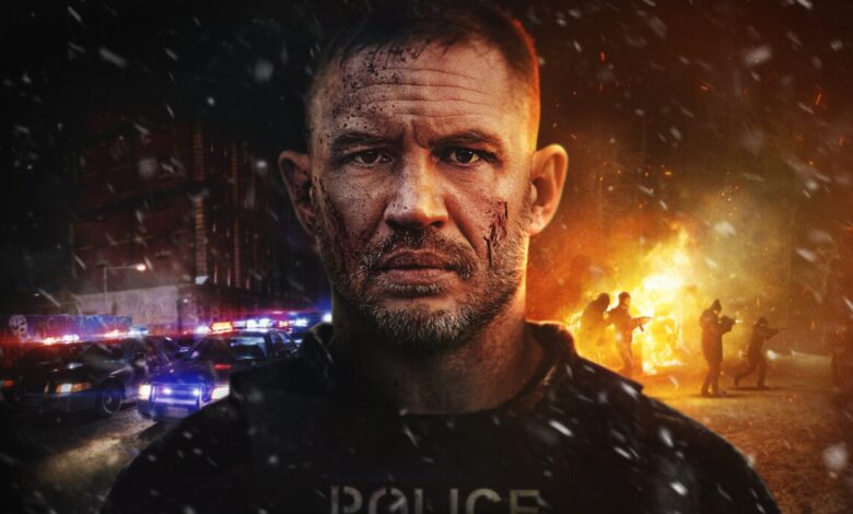 The Havoc ensemble, including Tom Hardy.