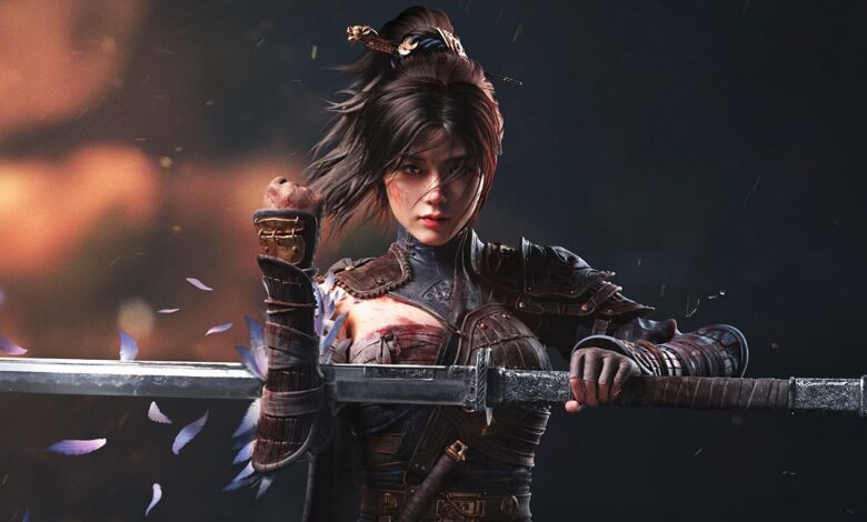 Samurai holding a katana