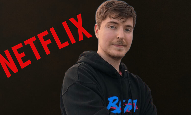 Mrbeast in suit talking to mic