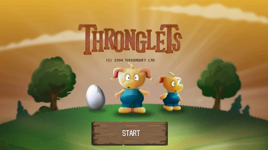O menu do jogo de aglutes