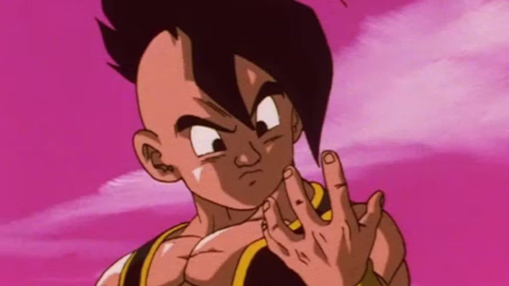 Manjuub olha para a mão em Dragon Ball GT