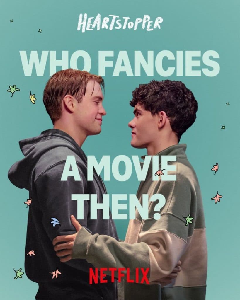 O pôster para o filme Heartstopper