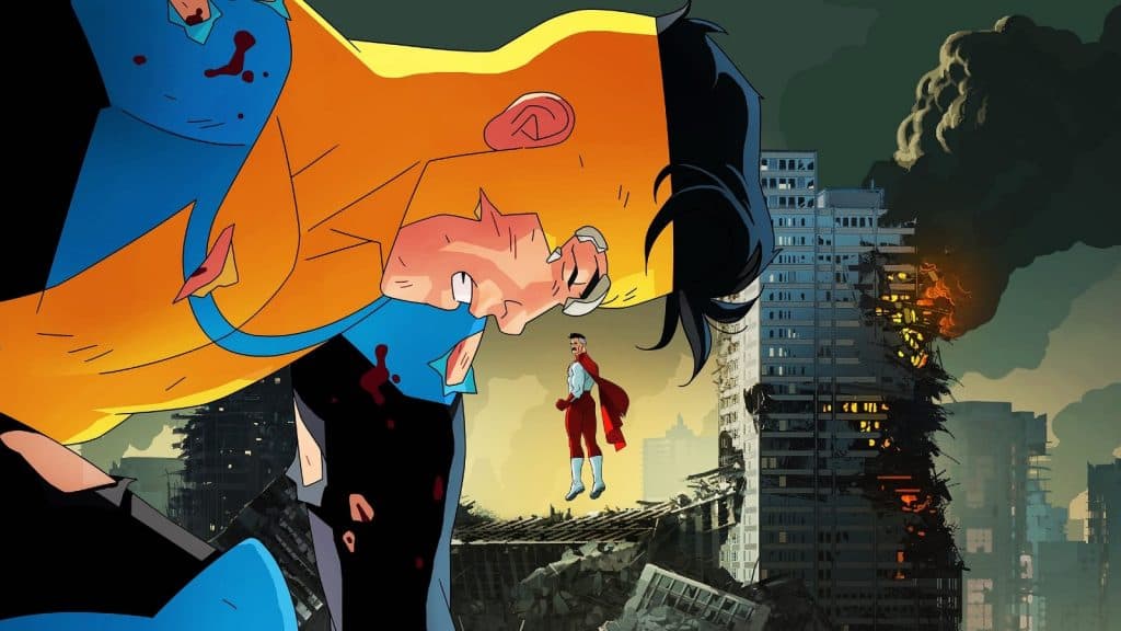 Mark e Omni-Man em Invincible