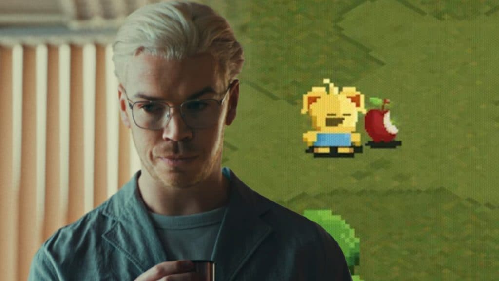 Colin Ritman no episódio de brinquedo de Black Mirror e uma multidão ainda