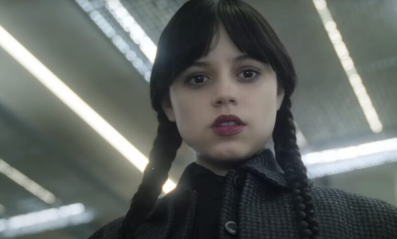 Jenna Ortega as Wednesday in Season 2 poster