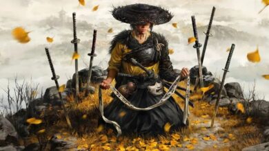 Samurai holding a katana