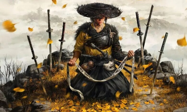 Samurai holding a katana