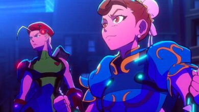 A screenshot featuring the Overwatch 2 Street Fighter collab skins.