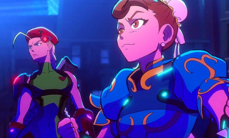 A screenshot featuring the Overwatch 2 Street Fighter collab skins.