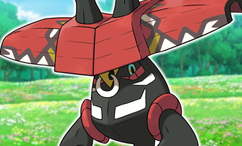 Tapu Bulu sitting in tree in Pokemon Sun and Moon anime.