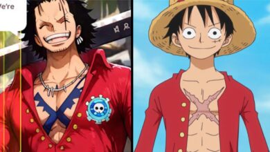 Luffy in One Piece anime poster