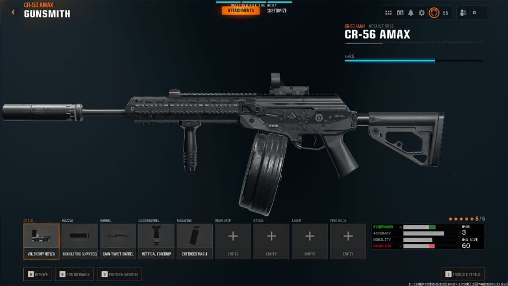 WarZone classificou o jogo CR-56 Amax Loadout
