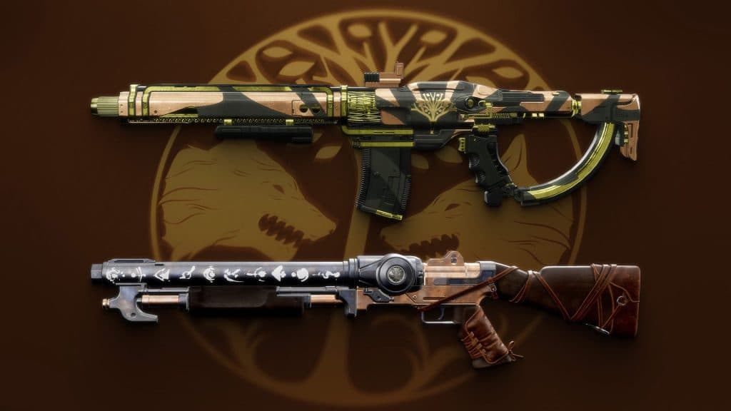 Duas armas de banner de ferro de Destiny 2.
