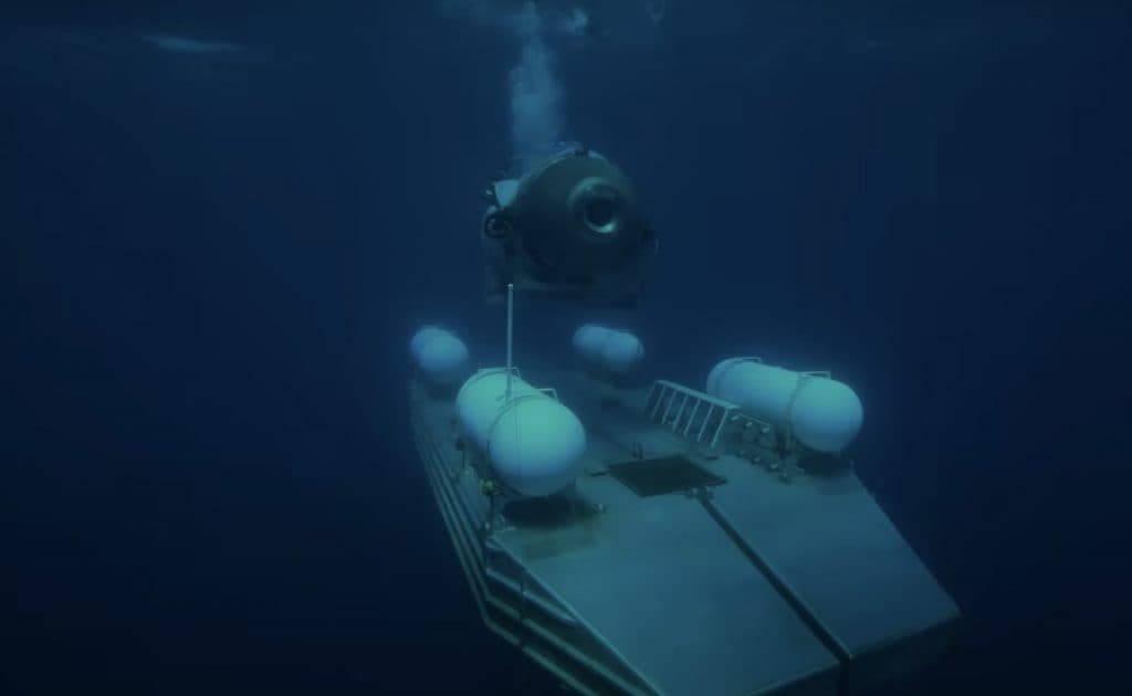 Oceangate submersível no mar
