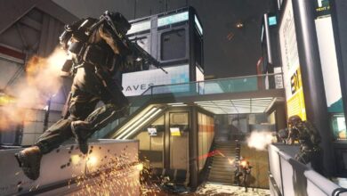 Black Ops 6 character running on wall