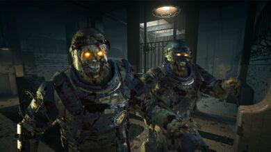 Warzone players taking cover