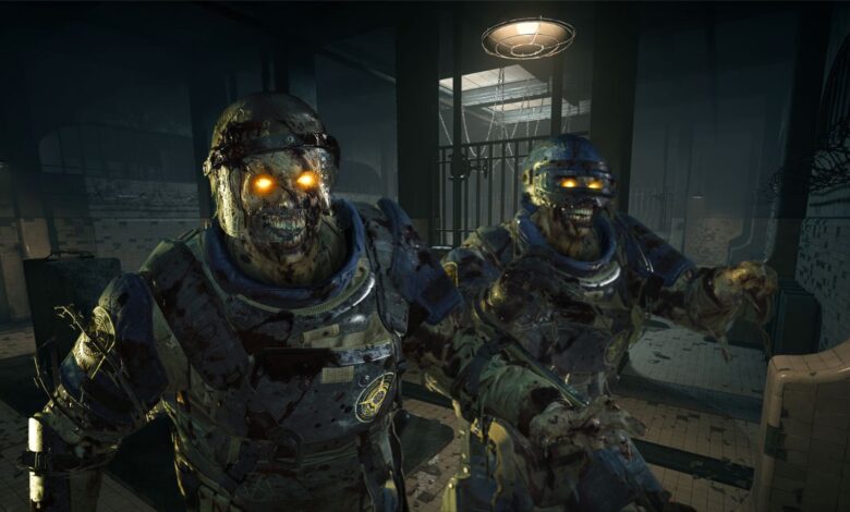 Warzone players taking cover