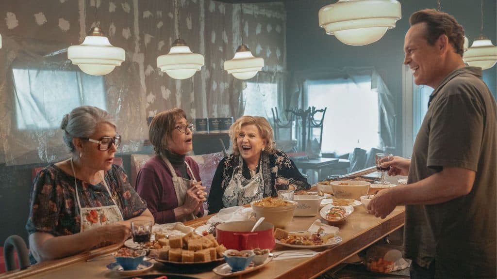 O elenco de não -NAs faz pizza em um bar
