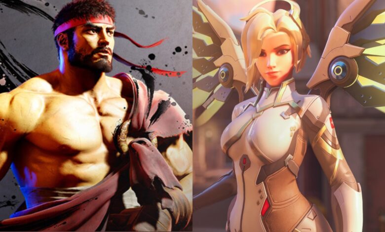 A screenshot featuring the Gundam Wing crossover in Overwatch 2.