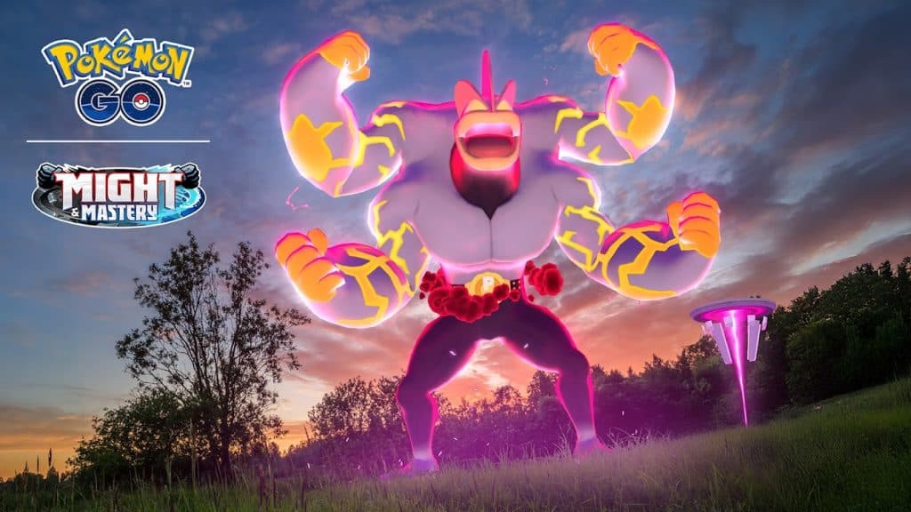 Pokemon Go Might e Mastery Gigantamax Machamp Max Battle Day