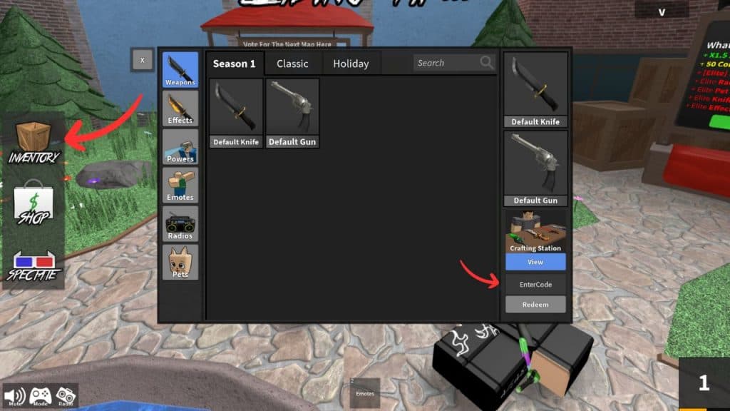 Códigos resgatadores de jogadores no Murder Myster 2