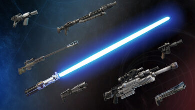 Various Fortnite Mythic and Exotic weapons in Chapter 6 Season 2.