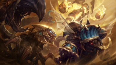 Garen's splash art in league of legends