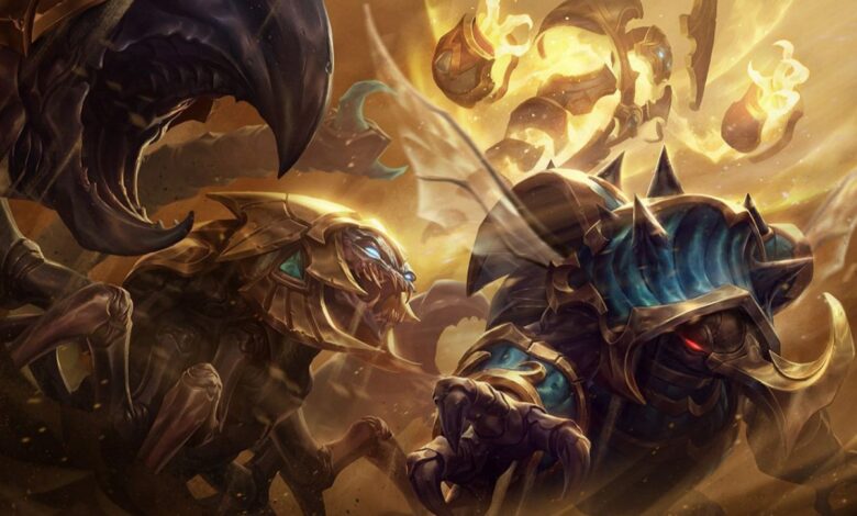 Garen's splash art in league of legends