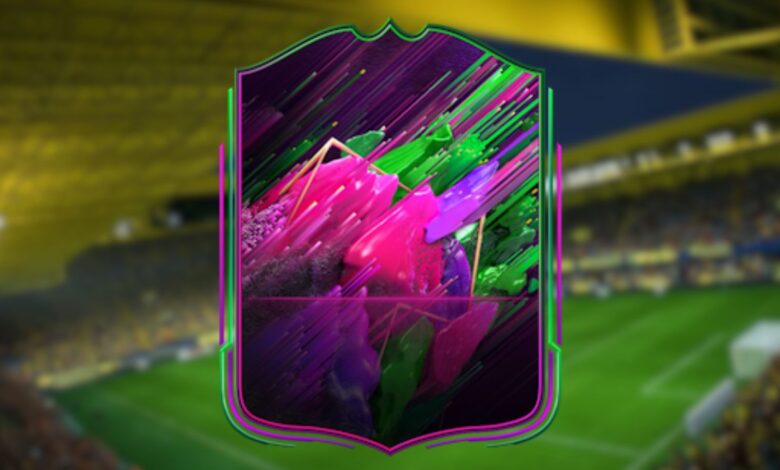 EA FC 25 logo and promo calendar in front of stadium