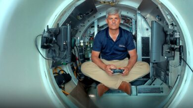 Footage of the Titan submersible wreckage and image of OceanGate CEO Stockton Rush