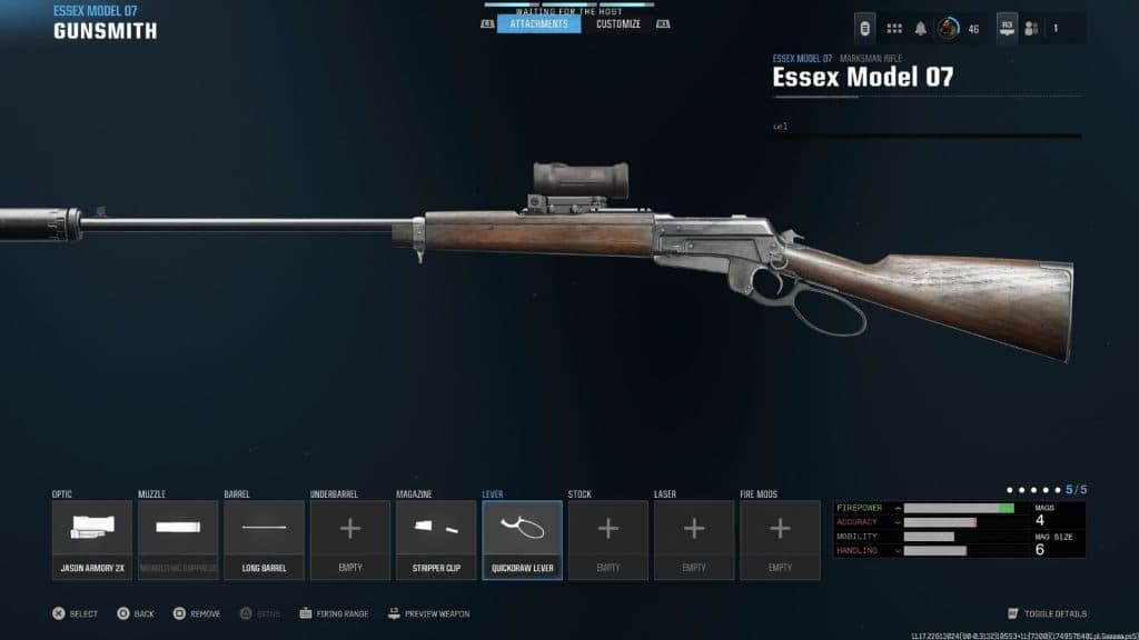 Captura de tela do Melhor Essex Modelo 07 Loadout no WarZone