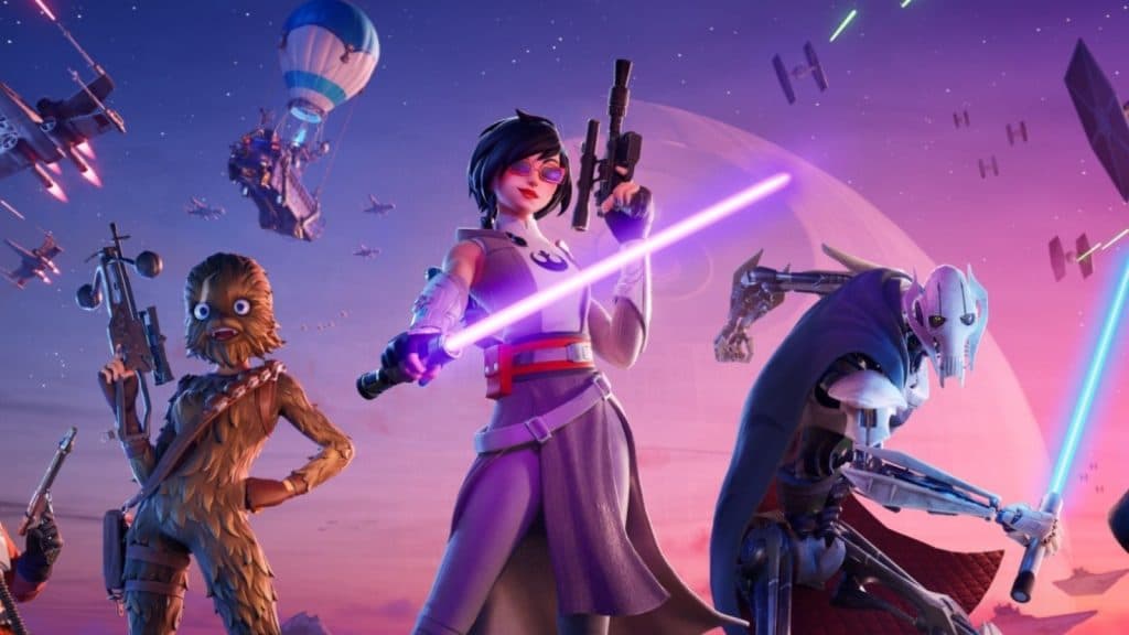 Personagens de Guerra nas Estrelas em Fortnite