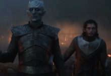 George RR Martin and the stars of House of the Dragon