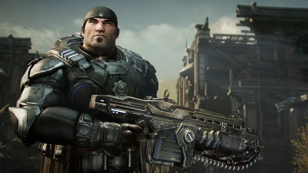 Marcus Fenix em Gears of War Reloaded
