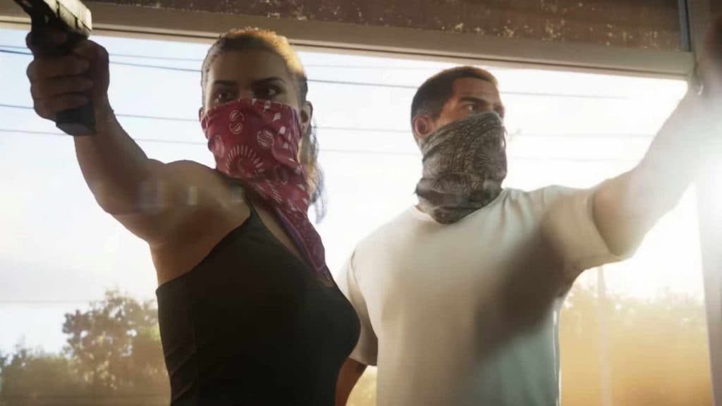 Captura de tela do GTA 6 com Jason e Lucia