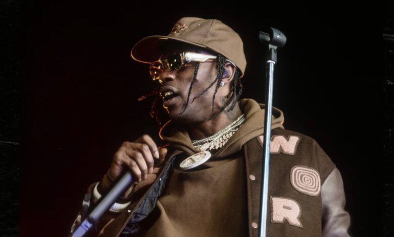 Image of the Astroworld entrance with inflatable Travis Scott head